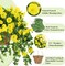 Artificial Hanging Plants Outdoors, Fake Hanging Flowers with Basket (Yellow)